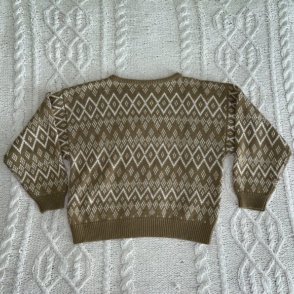 Vintage 90s Brown and Cream Sweater - Picture 6 of 6